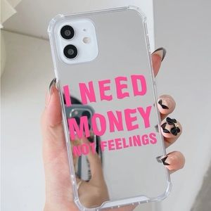 Letter Graphic Mirror Phone Case